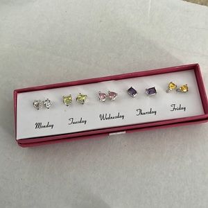 Days of the week stud Earrings